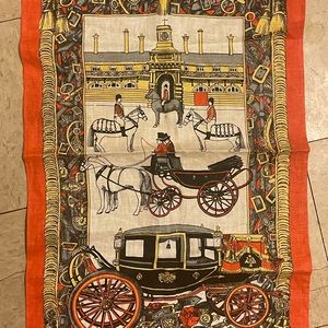 Vintage Dish Tea Towel The Royal Mews Pure Linen by Pat Albeck